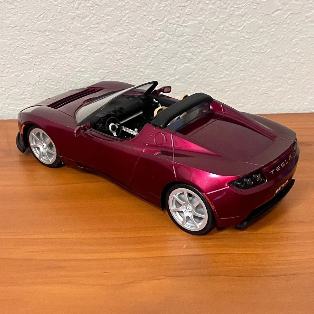 Tesla Roadster RC Car Maxtech Metallic Burgundy Remote Control Electric Toy